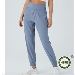 Halara High-Rise Hiking Jogger Blue Pants Size M Elastic Waist Packable